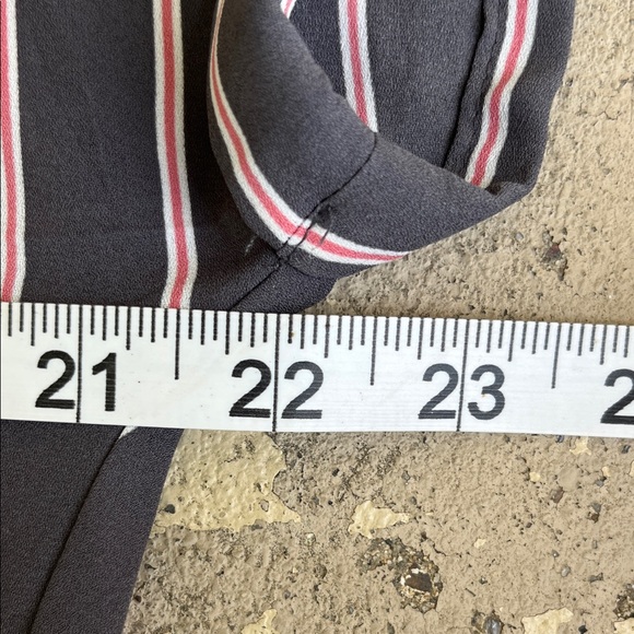 Like new Maurices gray and Pink Striped Blouse - Picture 8 of 11